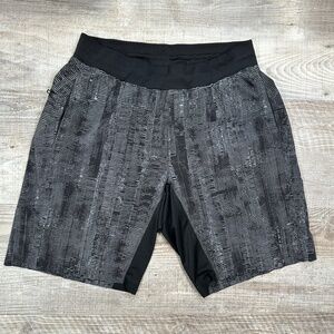 Lululemon Shorts Mens Sz M Gray 9” Unlined Athletic Shorts Drawstring Stretch